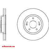 Гальмівний диск передній Hyundai SANTA FE 2.7 (16") 51712-26350, фото 3