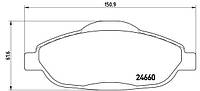 Тормозные колодки дисковые PEUGEOT 408 / PEUGEOT 3008 (0U_) 2007-2017 г.