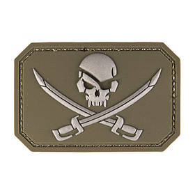 Шеврон MIL-TEC «Skull with Swords» PVC Olive