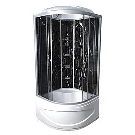 Гідробокс TKF100 Чорний онікс BG 100х100x215 глибокий піддон