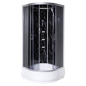 Гідробокс TKF90-30 Чорний онікс BG 90x90x215 середній піддон