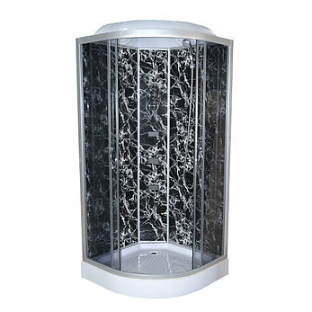Гідробокс TKF100/1 Black Web BG 100х100x215 низький піддон, фото 1
