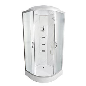 Гідробокс TKF90/1 Білий онікс WG 90x90x215 низький піддон