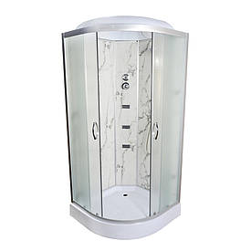 Гідробокс TKF90/1 Білий мармур WG 90x90x215 низький піддон