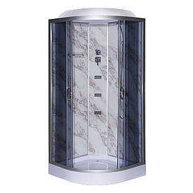 Гідробокс TKF90/1 Мармур BG 90x90x215 низький піддон