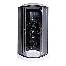 Гідробокс TKF90/1 BP Чорний онікс BG 90x90x215 низький піддон