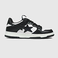 BAPE STA SK8 Leather Black White