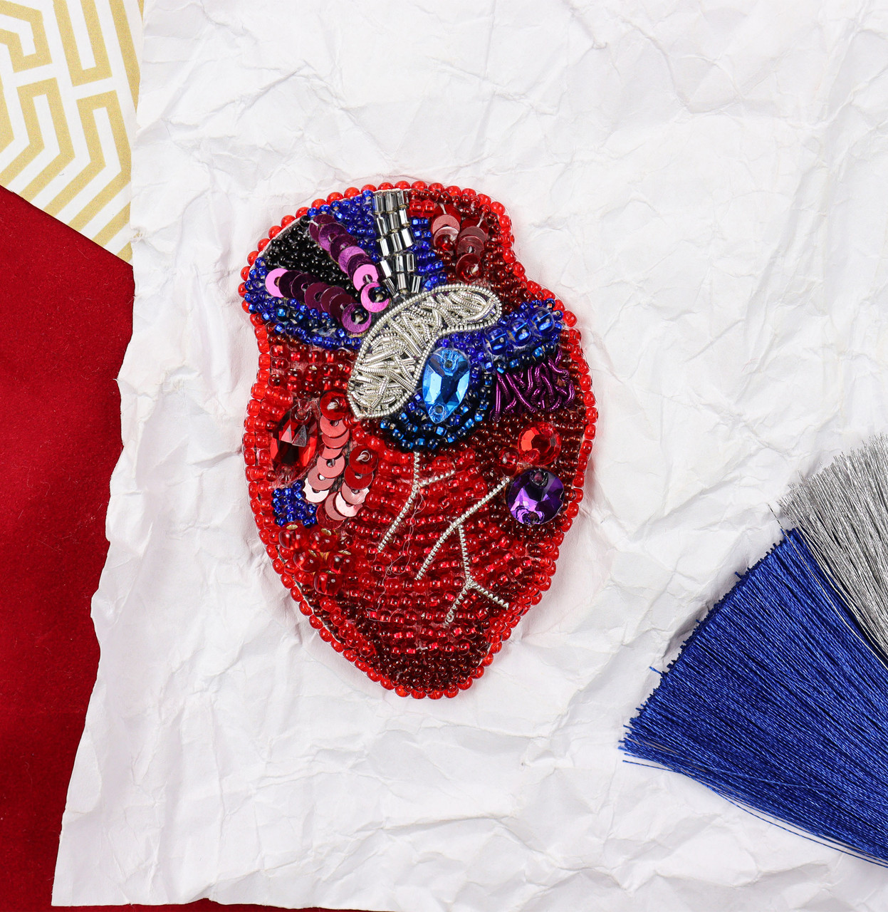 Набір для виготовлення брошки Серцебиття