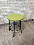 Табурет "Муза", стілець кухонний, стілець для кухні, металевий табурет із м'яким сидінням, фото 4