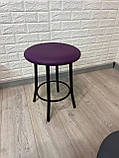 Табурет "Муза", стілець кухонний, стілець для кухні, металевий табурет із м'яким сидінням, фото 2