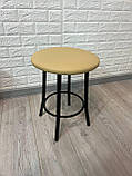 Табурет "Муза", стілець кухонний, стілець для кухні, металевий табурет із м'яким сидінням, фото 3