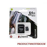 Картка пам'яті microSDHC 64Gb Kingston Canvas Select Plus 100R A1 Class 10 + SD adapter (SDCS2/64GB)