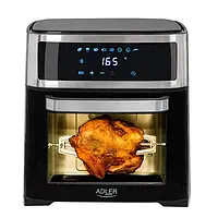 Мини-печи электрические Adler AD 6309 8 в 1 без жира 13 л, 2500 Вт, чёрная, Аэрофритюрница без масла