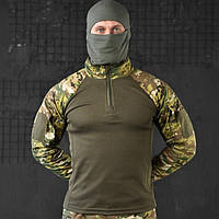 Военный убакс Fantom, тактическая камуфляжная рубашка Rip-Stop, кофта мультикам с липучками под шевроны L