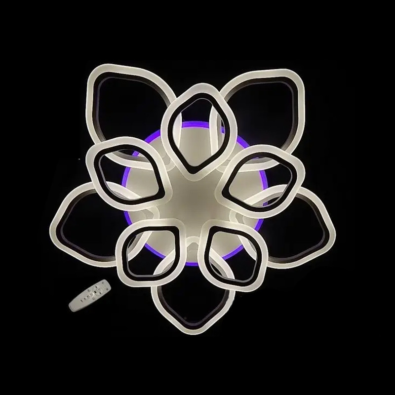 Люстра світлодіодна стельова з пультом управління 5576/5+5BK LED 3color dimmer