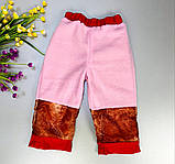 Дитяча демісезонна куртка на флісі з вишивкою для дівчинки весна/ осінь, подовжена Осіння демі курточка від 1 року- червона 80, фото 10