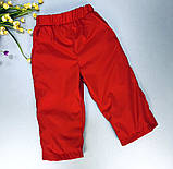 Дитяча демісезонна куртка на флісі з вишивкою для дівчинки весна/ осінь, подовжена Осіння демі курточка від 1 року- червона 80, фото 9