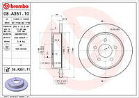 Тормозной диск CHRYSLER RAM (RG) / JEEP WRANGLER (TJ) 1995-2009 г.