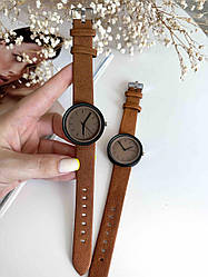 Жіночий наручний годинник. Колір коричнево-оранжевий
