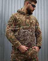 Кофта флис Худі з липучками з посиленням з софтшеллу хижак