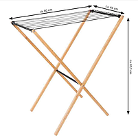 Розкладна Сушарка для білизни підлогова домашня Casa Si Bamboo Dryer S Braun (CS92303W06) Австрія, фото 3