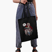 Еко сумка Ворота Балдура (9227-4075-BKZ) чорна на блискавці з кишенею