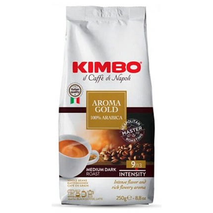 Ящик кофе молотый Kimbo Aroma Gold 100% arabica 250 г (в ящике 20 шт), фото 2