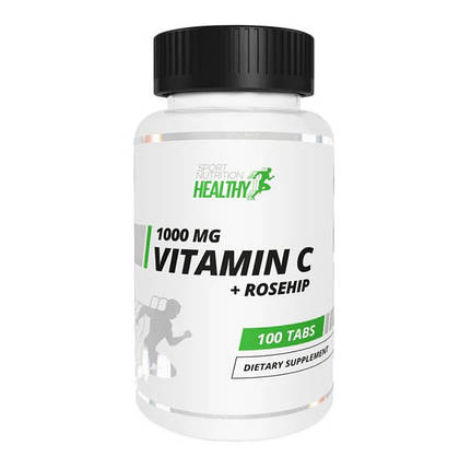 Вітамін С з Шипшиною MST Vitamin C 1000 mg + Rosehip 100 таблеток, фото 1