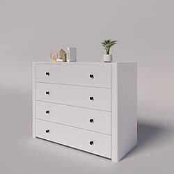 Дизайнерський комод "OREO DESIGN" з натурального дерева в білому кольорі