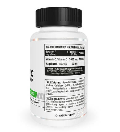 Вітамін С з Шипшиною MST Vitamin C 1000 mg + Rosehip 100 таблеток, фото 3