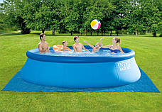 Надувний басейн Intex 26168 (457х122 см) (Картриджний фільтр насос 3785 л/год, драбина, тент, підстилка), фото 3