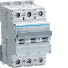 Автоматичний вимикач 3P 10kA D-40A 3M, Hager, (NDN340)