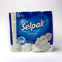 Бумага туалетная "Selpak" белая трехслойная 32 шт