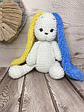 В'язана іграшка Кролик Зайчик плюшевий , ручна робота Амігурумі Патпіотичний, фото 3