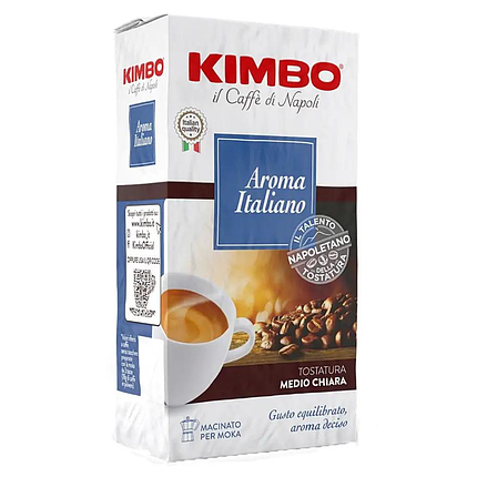 Ящик молотой кофе Kimbo Aroma Italiano 250 г (в ящике 20 шт), фото 2