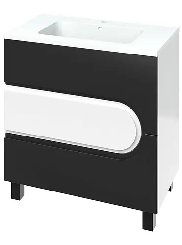 Тумба напольная/на ножках с умывальником для ванной комнаты "Домино ...