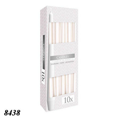 Свічка побутова Bispol конус 24 см кремова 10 шт