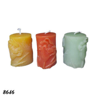 Свічка декоративна Пеньок 5.5х3.5х3.5 см Асорті