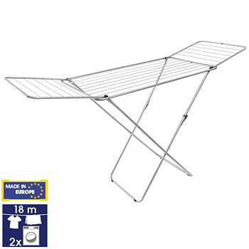 Розкладна Сушарка для білизни підлогова домашня Casa Si Kolibri 18m Silver (CS42191C06) Австрія