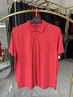 Мужская розовая тениска, поло с коротким рукавом Borcan (батал) большой размер 5XL