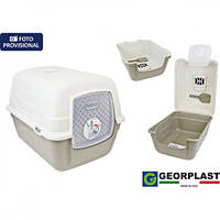 Georplast Roto Toilet - Закрытый туалет для кошек с фильтром и лопаткой (52x40x40 см)