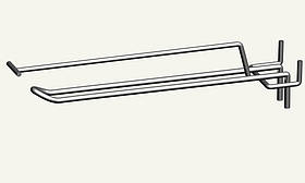 Гачок подвійний з цінникотримачем 350 мм