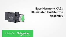 Easy Harmony XA2 - Ø 22 мм, пластикові кнопки, перемикачі з металевим кільцем і світловими лампами