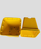 Горщик для розсади Р9 квадратний жовтий, фото 3