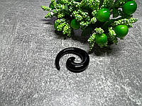 Акриловые растяжки-спирали в черном цвете, украшение в уши