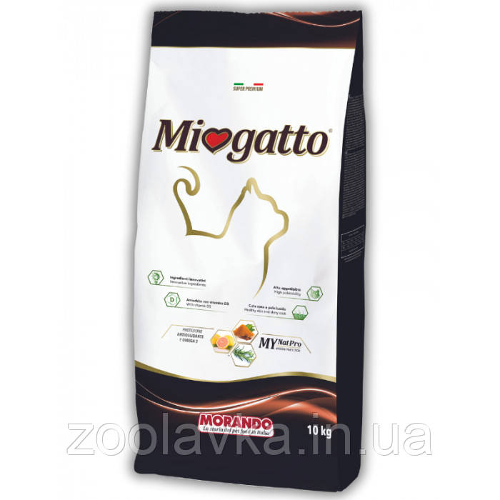 Morando Miogatto Junior 01 Сухой корм для котят с домашней птицей 10кг, фото 1