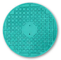 Люк канализационный Садовый Полимер-Техбуд 725 мм 1 т без замка  зеленый 19кг