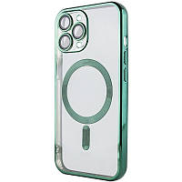 Хромований Чохол Magnetic з Технологією MagSafe + захист камери для Apple iPhone 15 Pro Max (6.7") Green