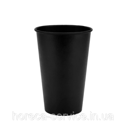 Склянка паперова одношарова BLack Edition 340 мл. 50 шт.