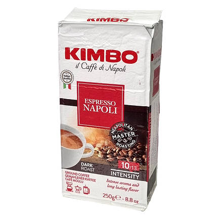 Ящик молотой кофе KIMBO Espresso Napoli 250 г (в ящике 20 шт), фото 2